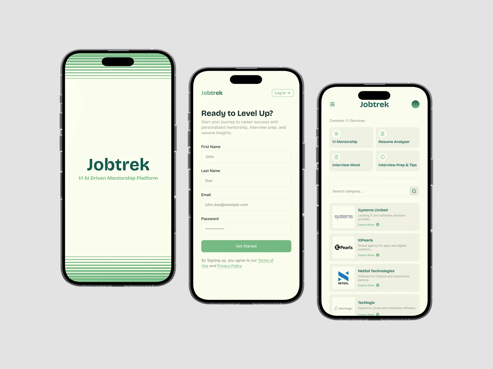 Jobtrek product preview