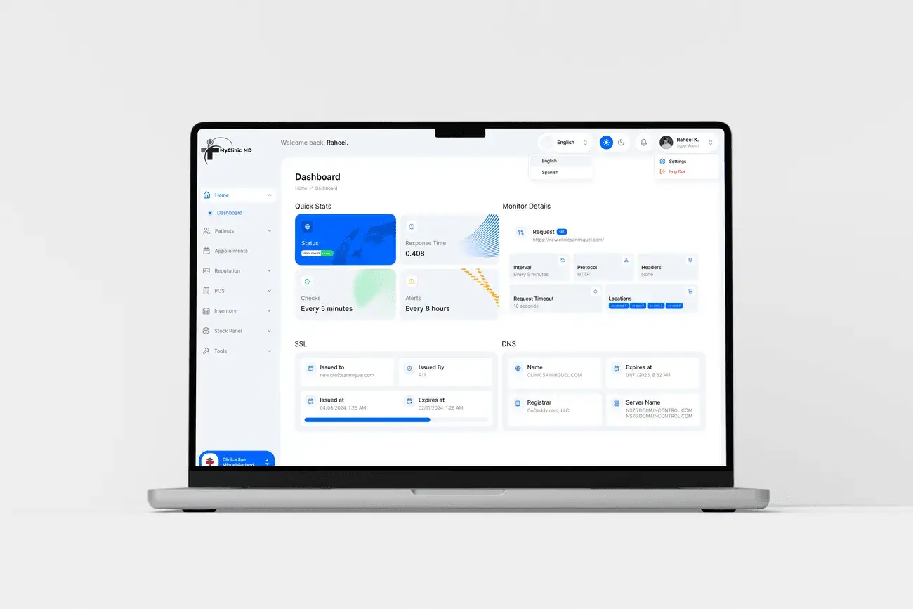 Web app UI design