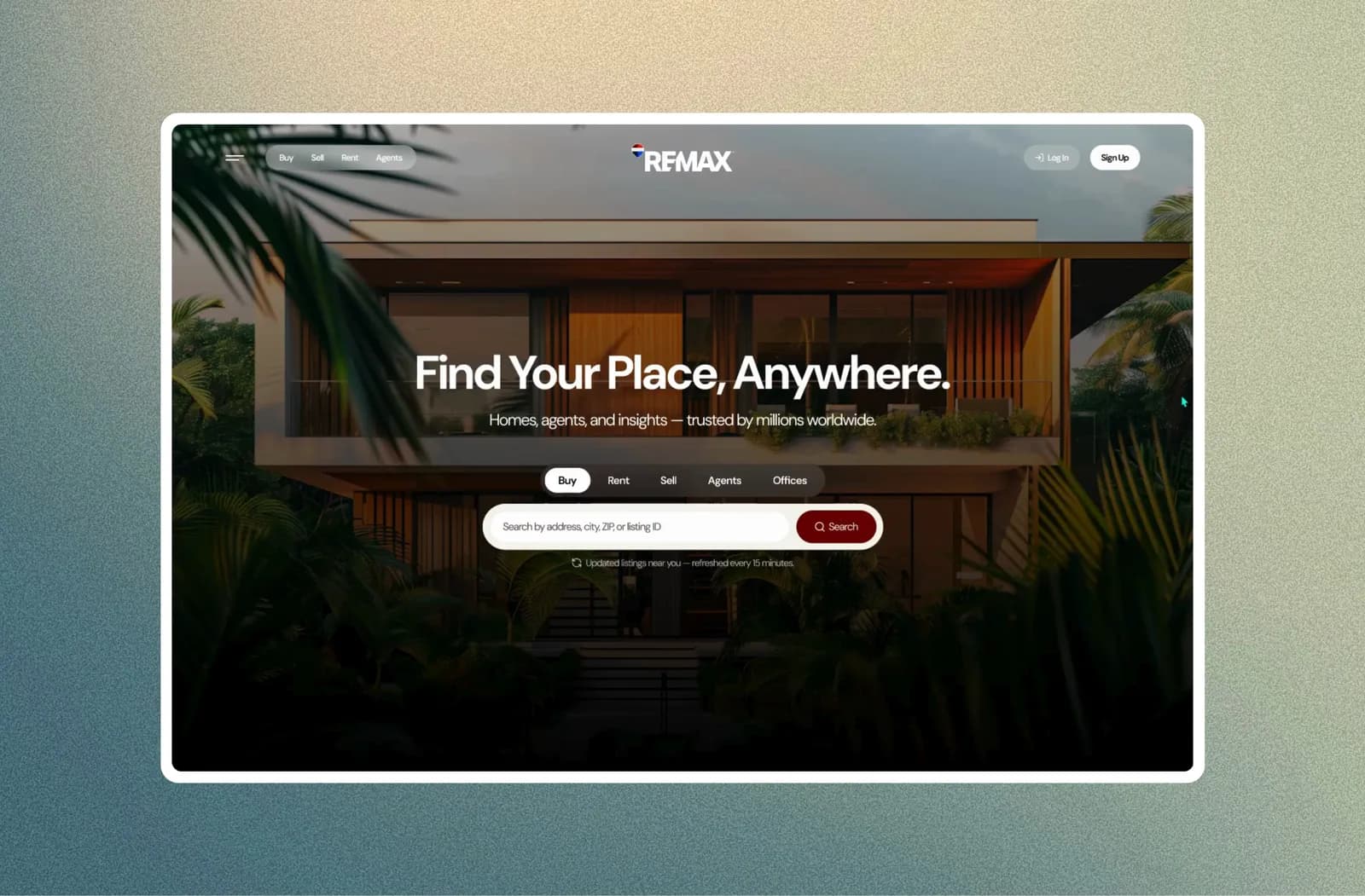 RE/MAX website redesign — full-page scroll walkthrough